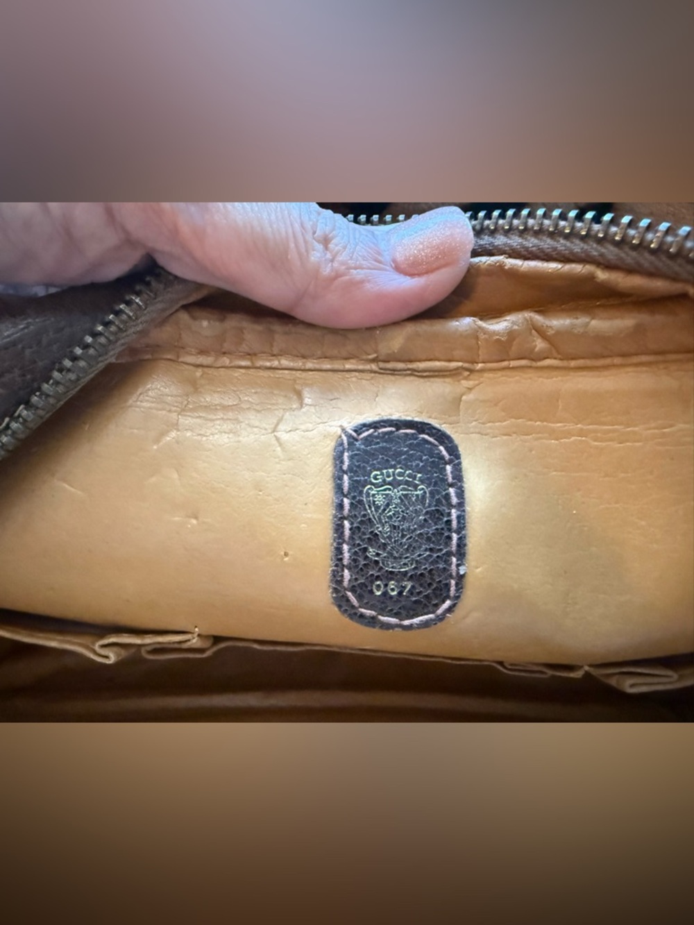 Gucci Beige and Brown Monogram Clutch Wristlet - Picture 7 of 7